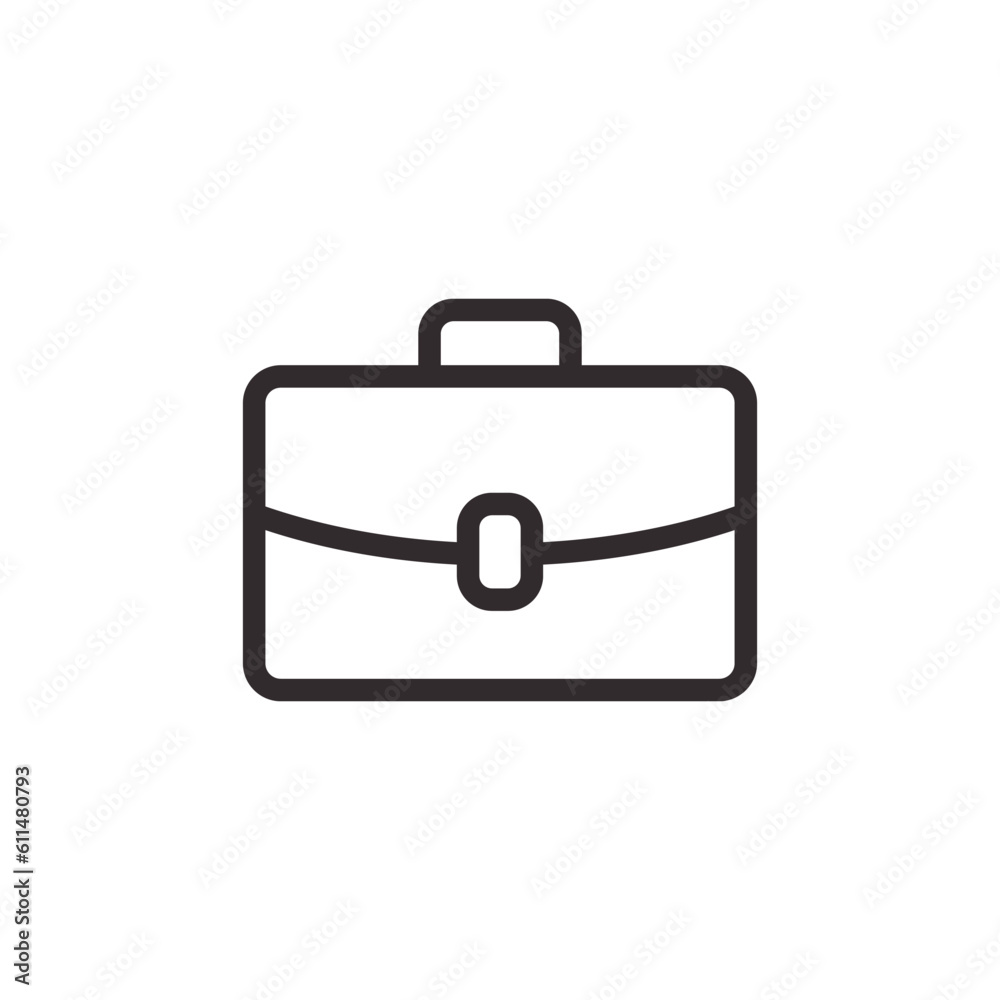 Briefcase vector icon. Bag Simple vector illustration for graphic and web design. Briefcase vector icon. Bag Simple vector illustration for graphic and web design.