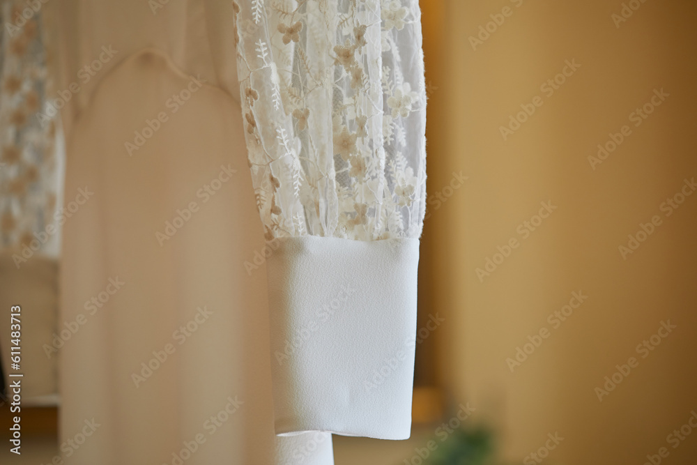 manga, puño, vestido de novia, banco, seda, bordado, delicado manga, puño, vestido de novia, banco, seda, bordado, delicado