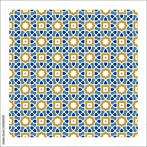 Pattern Star motifs, which were widely used in the Ottoman and Seljuk periods. Sacred geometry, star mandala, vector illustration. 