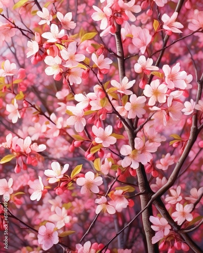 pink cherry blossom - generative AI