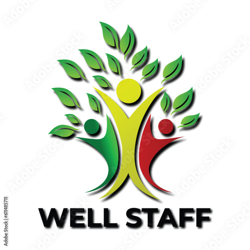 abstract green logo design