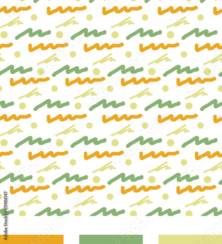 Zigzags and Dot Coordinating Basic Print, Vector Seamless Repeating Pattern Tile