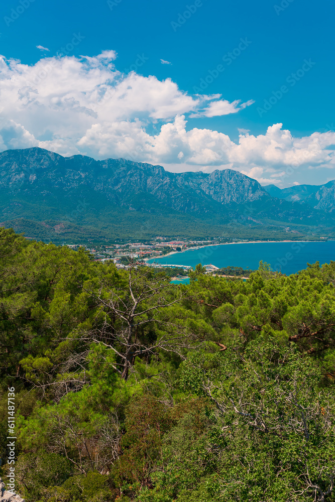 Beautiful view on coast near Kemer, Antalya, Turkey Kemer, Antalya, Mediterranean region, Turkey, Lycia.