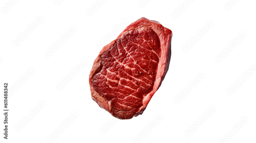 photo of a perfect steak with top view isolated against transparent background photo of a perfect steak with top view isolated against transparent background