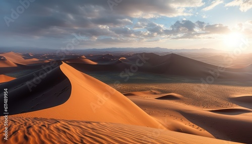 sand dunes in the desert  -Created using generative AI tools