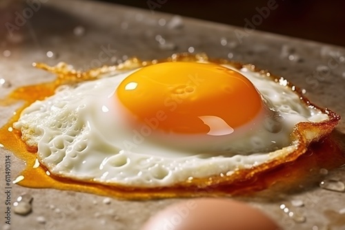 fried egg. Generative AI.