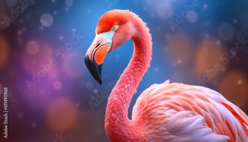 close up of a flamingo-Created using generative AI tools