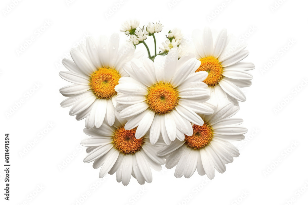 Obraz premium Daisy Flower Tropical Garden Nature on White background, HD