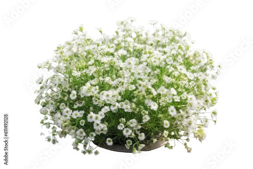 Gypsophila Flower Tropical Garden Nature on White background, HD