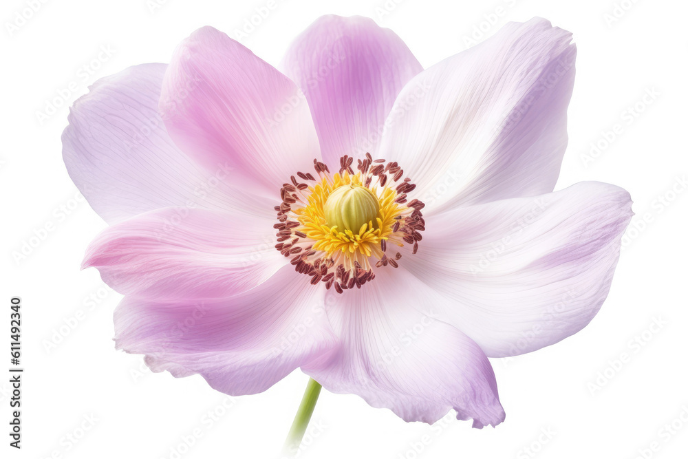 Anemone Flower Tropical Garden Nature on White background, HD