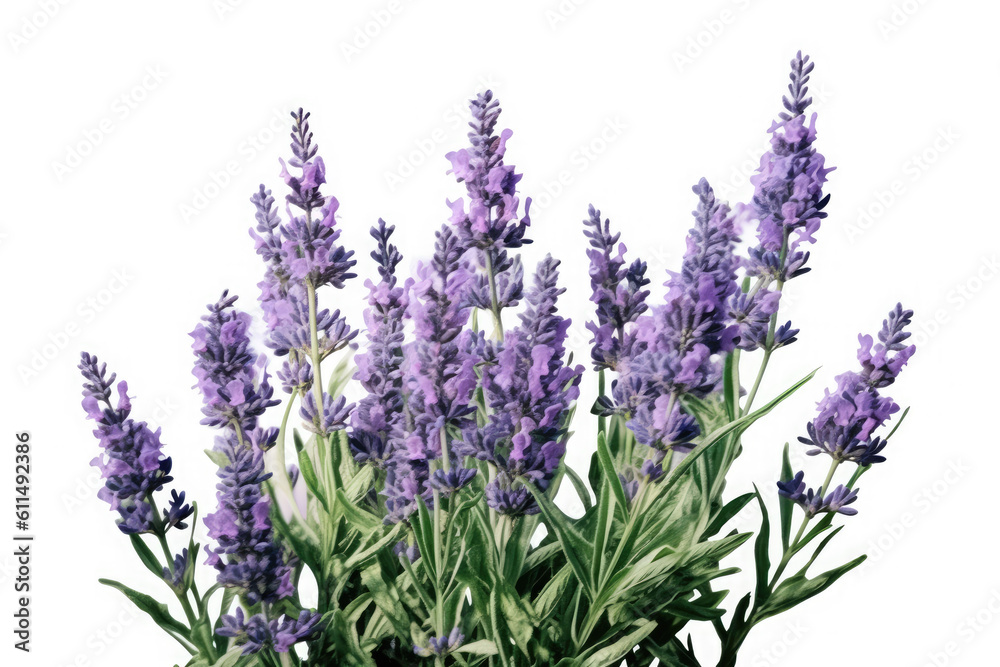 Obraz premium Lavender Flower Tropical Garden Nature on White background, HD