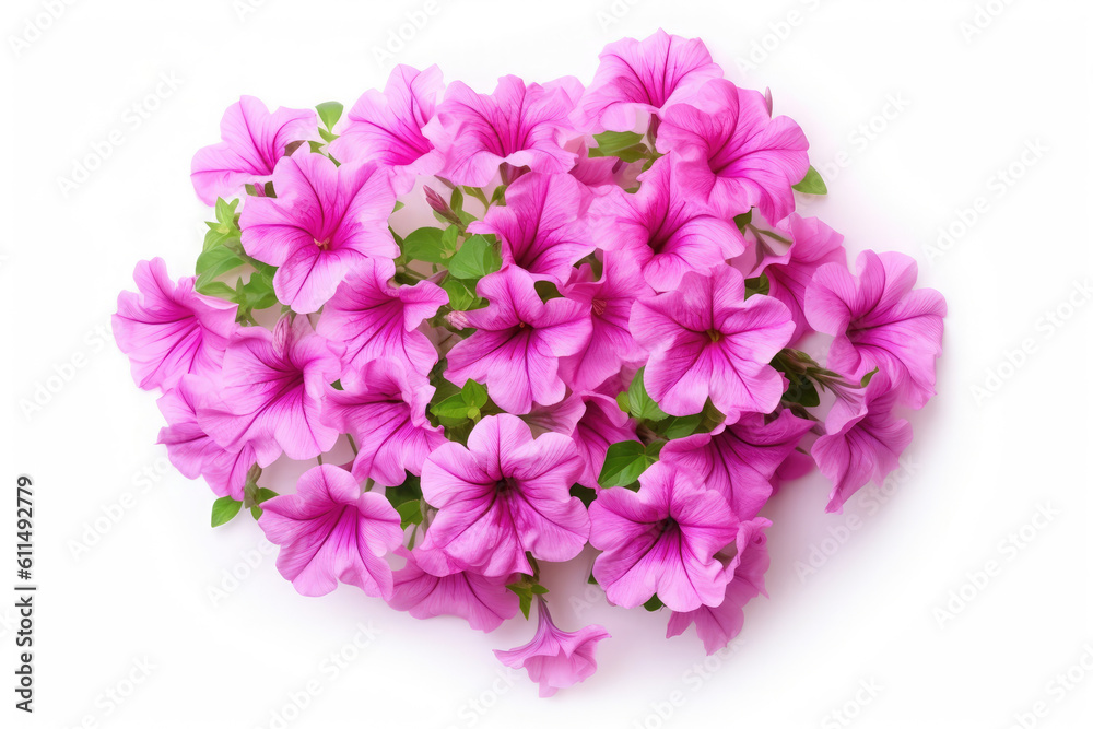 Fototapeta premium Petunia Flower Tropical Garden Nature on White background, HD