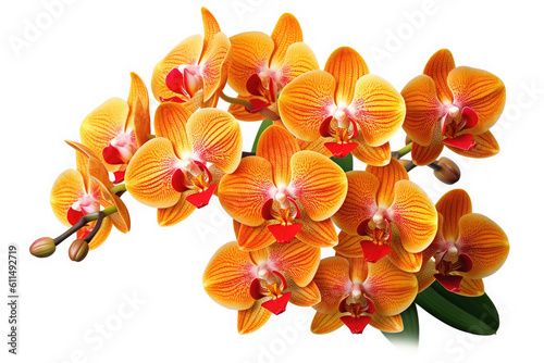 Orchid Flower Tropical Garden Nature on White background  HD