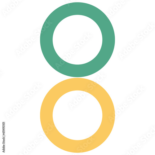 A well-designed icon of gymnastic rings 