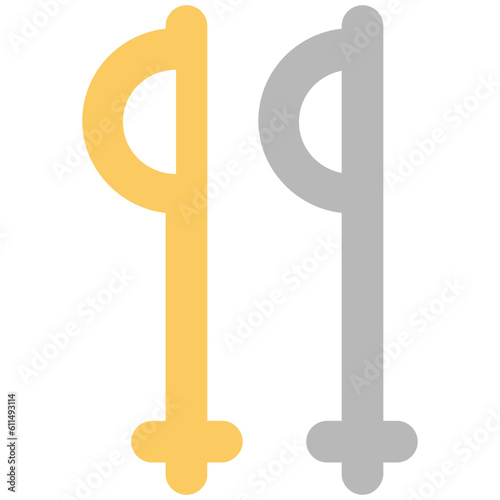A well-designed icon of gymnastic rings 