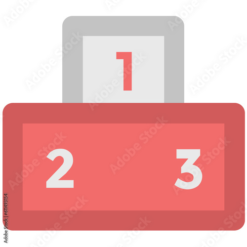 Carefully crafted icon of podium 