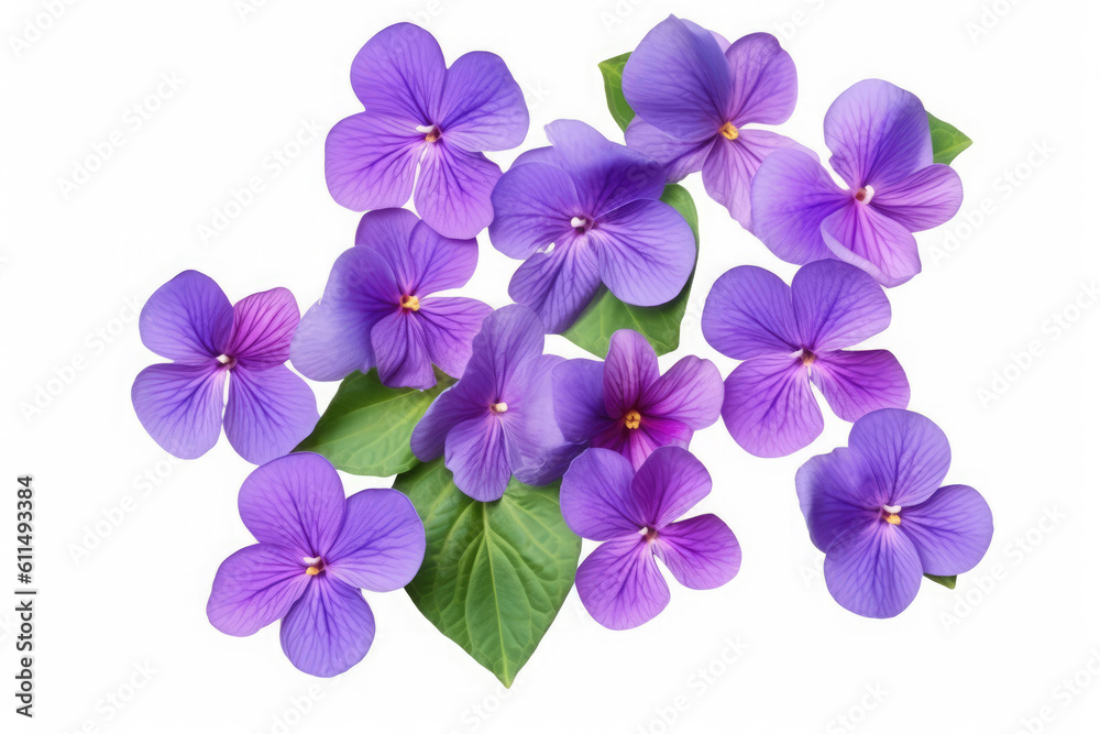 Violet Flower On White background, HD
