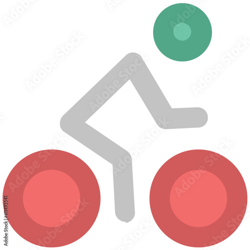 A customizable icon of cyclist 