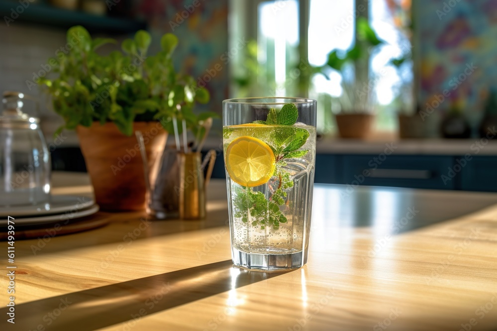 glass of lemonade. Generative AI. glass of lemonade. Generative AI.