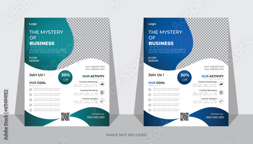 Vector business flyer template design for modern company .