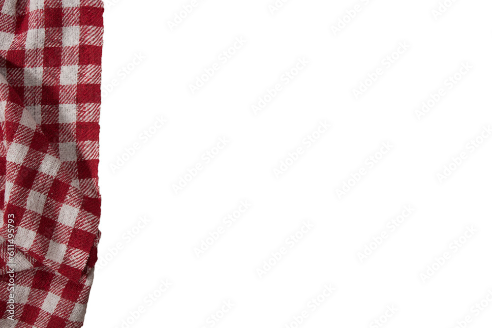 Part of checkered napkin, untucked with transparencies, PNG format Part of checkered napkin, untucked with transparencies, PNG format