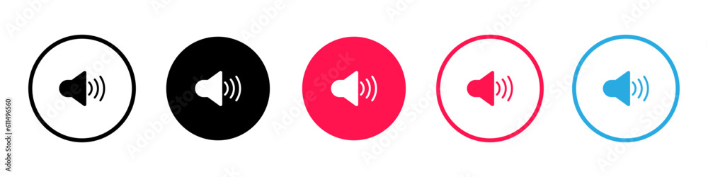 Volume sign. Sound button on your phone or another device. Sound level button. Vector Volume sign. Sound button on your phone or another device. Sound level button. Vector