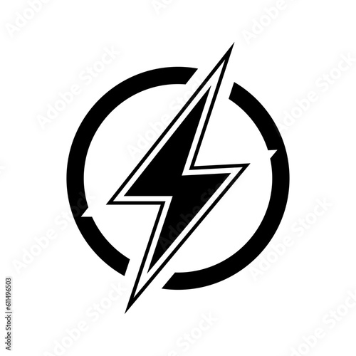 Flash icon. Blizzard or lightning bolt icon. Energy, electricity or speed concept. Vector