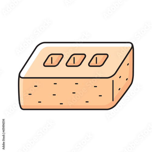 Construction brick isolated vector illustration