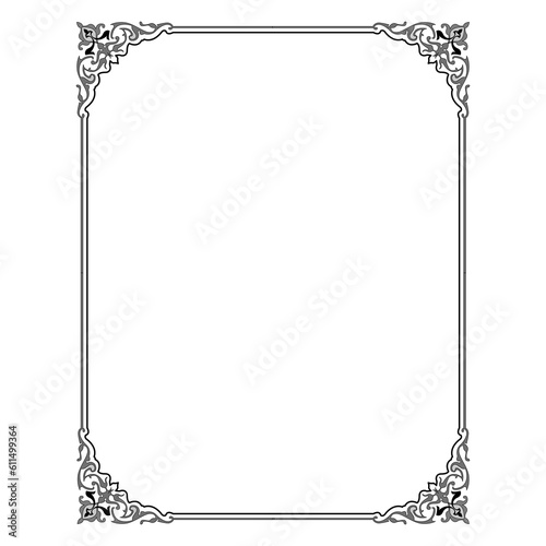 colorful beautiful modern classic frame ornament