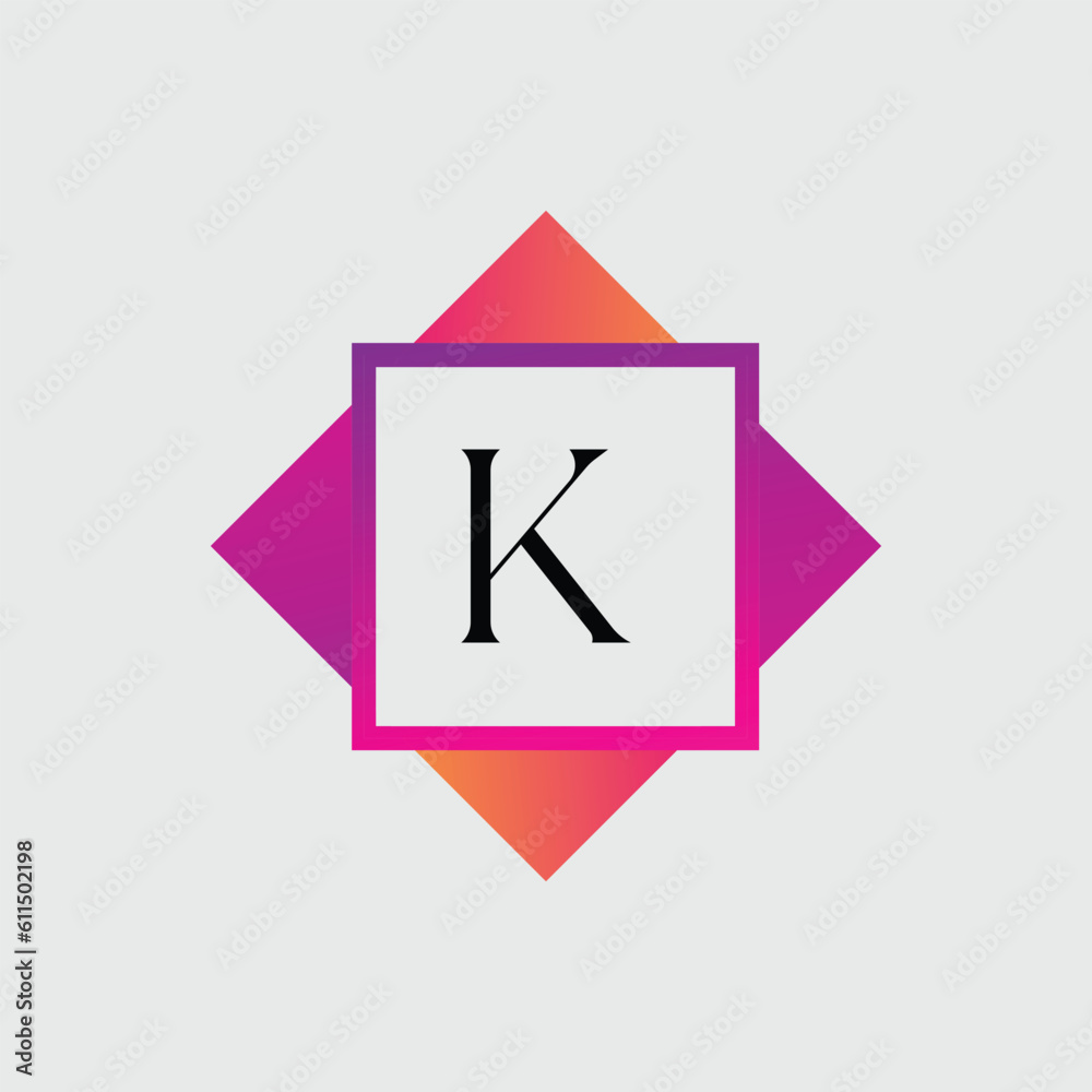 K Letter Logo abstract geometric design vector template Logotype icon Digital Technology style. K Letter Logo abstract geometric design vector template Logotype icon Digital Technology style.