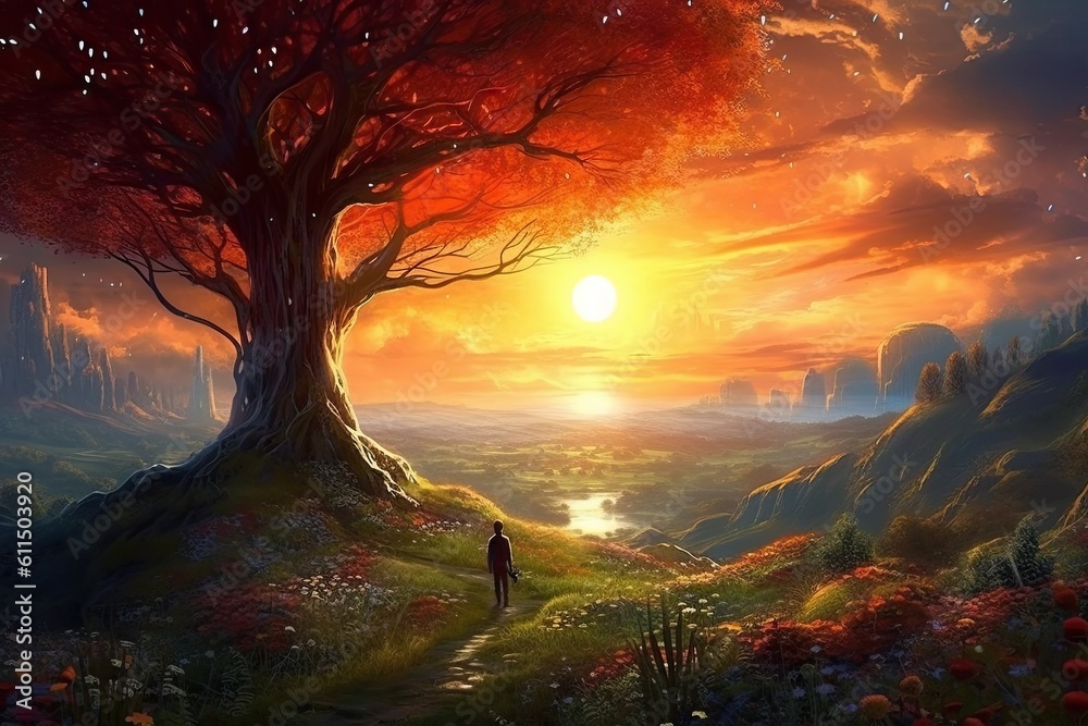 Immerse in the realm of fantasy with magical landscapes and enchanting