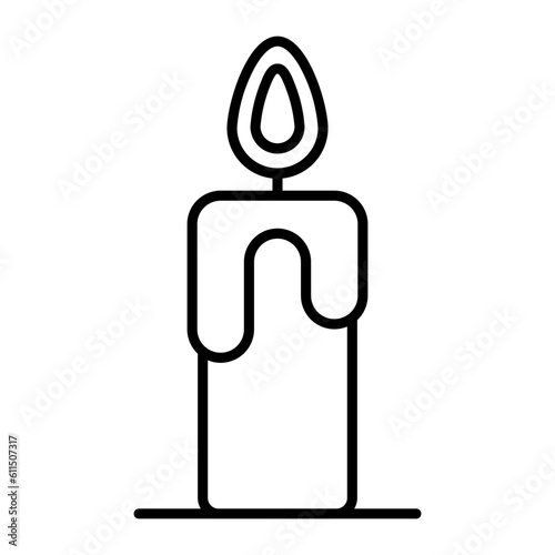 Candle Thin Line Icon