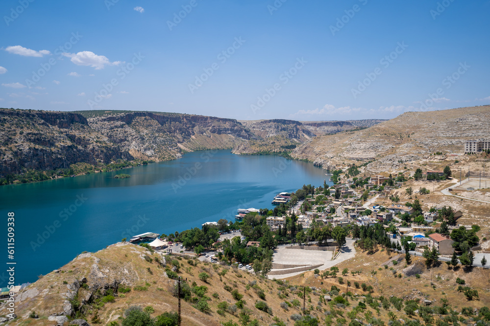 Aerial view of Halfeti district of Sanliurfa