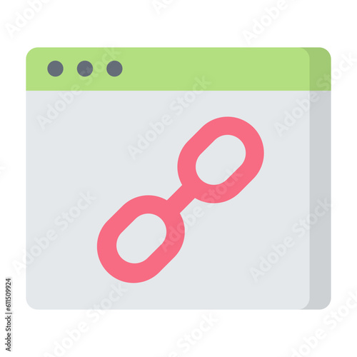 Backlink Flat Icon