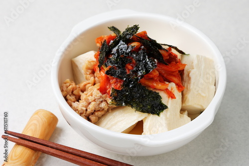 納豆キムチ豆腐