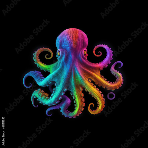 Colorful Logo- Octopus