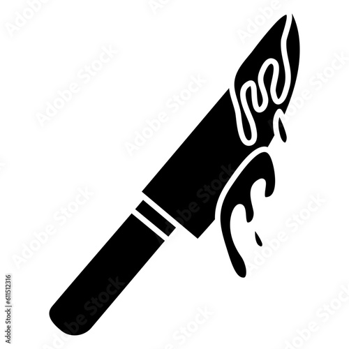 knife with blood icon