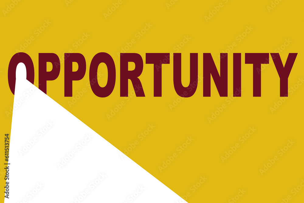 Opportunity concept with road leading to success Opportunity concept with road leading to success