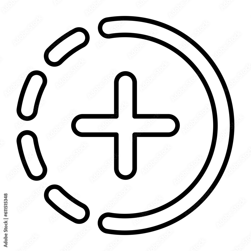 Obraz premium Add Button Thin Line Icon