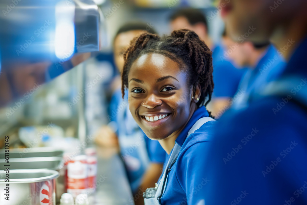 Diverse and Professional Smiling Black Female Employee Thriving in the