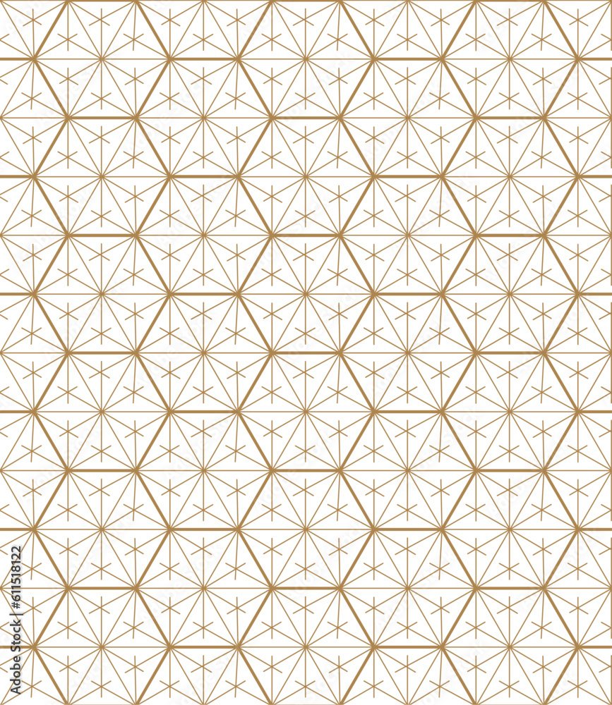 Japanese pattern background vector. Gold geometric cover design , poster, card and layout design. Abstract template design