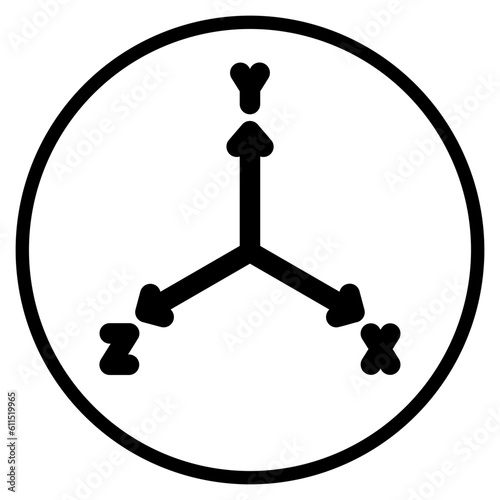 coordinates glyph icon