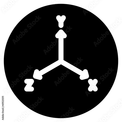 coordinates glyph icon