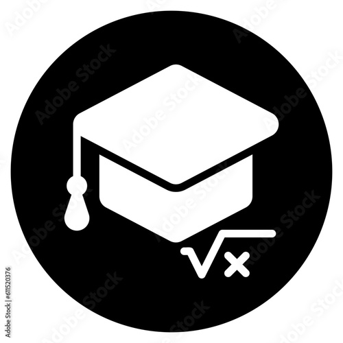 mortarboard glyph icon