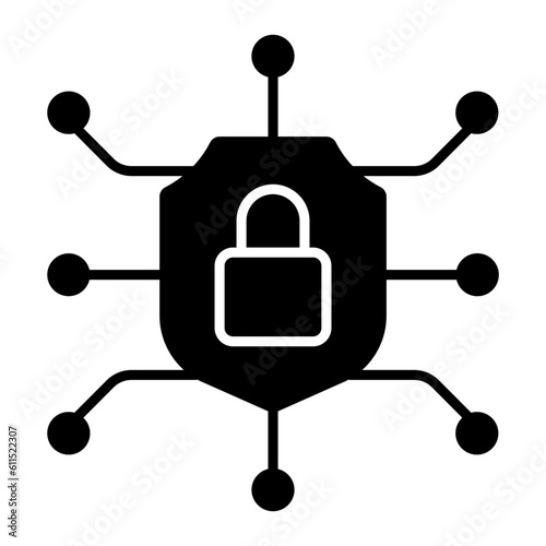 Data Encryption Glyph Icon