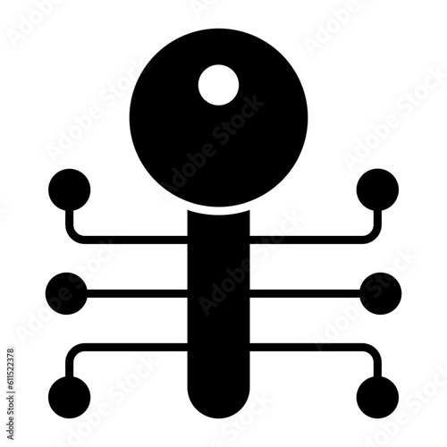 Key Encryption Glyph Icon