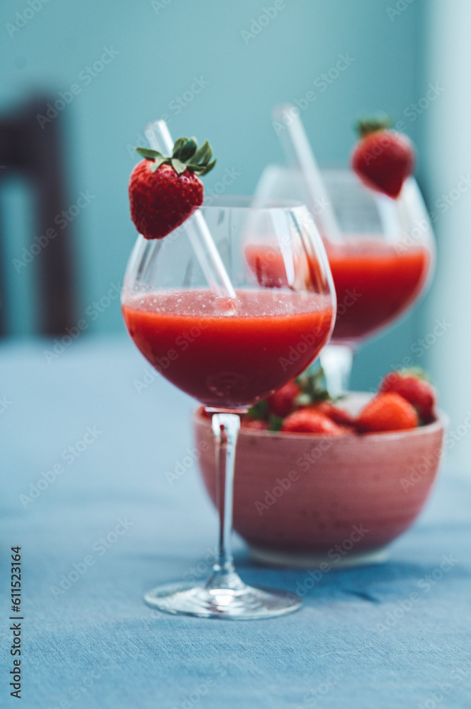Frischer sommerlicher Strawberry Daiquiri Frischer sommerlicher Strawberry Daiquiri