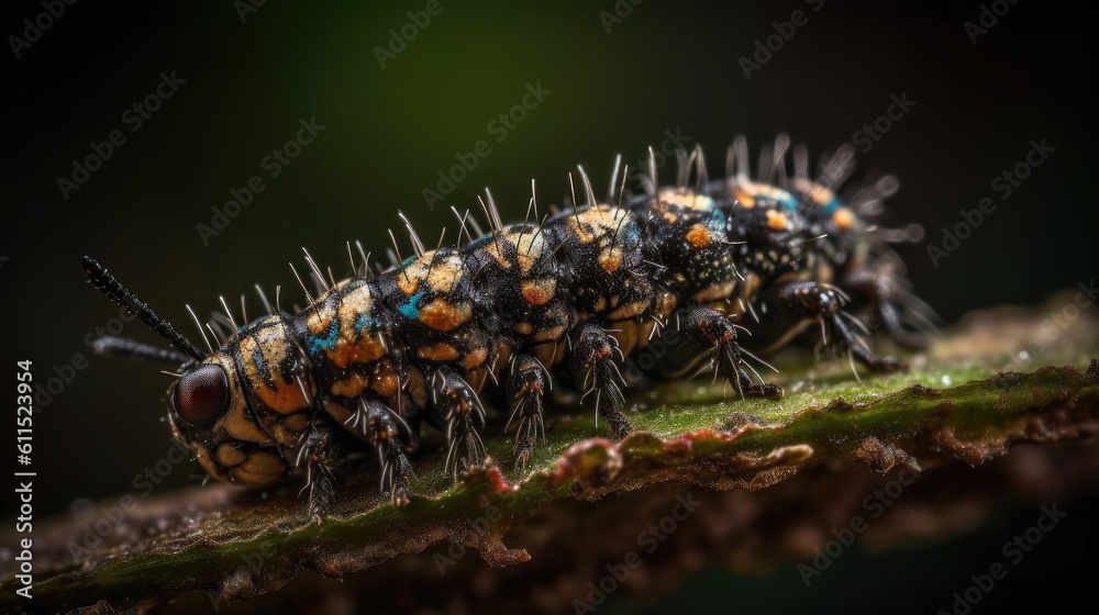 caterpillar animal with close up perfect angel view and blur background caterpillar animal with close up perfect angel view and blur background