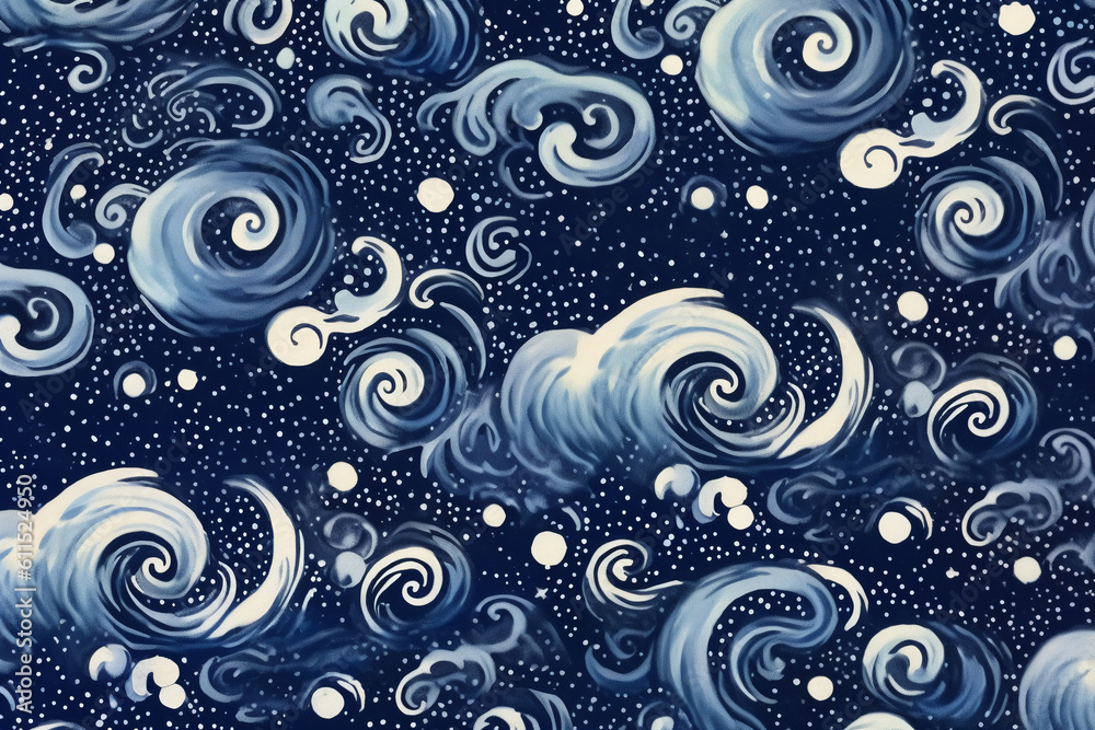 Swirls of lunar dust in varying shades of silver and opalescent white intertwine with celestial constellations. AI generative Swirls of lunar dust in varying shades of silver and opalescent white intertwine with celestial constellations. AI generative