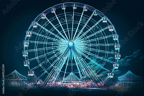 The ferris wheel contains many scientific and technological elements.